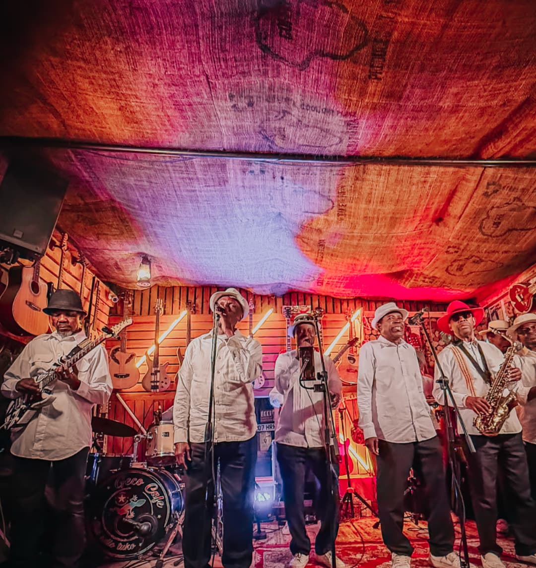 A live band performing at Geco Cafe